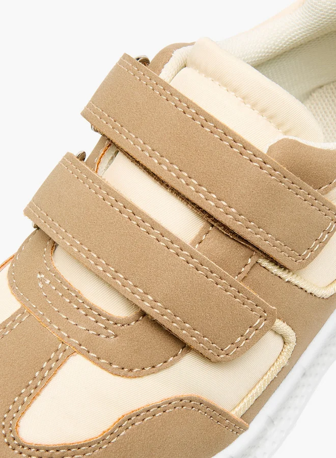 JUNIORS Panelled Sneakers with Hook and Loop Closure