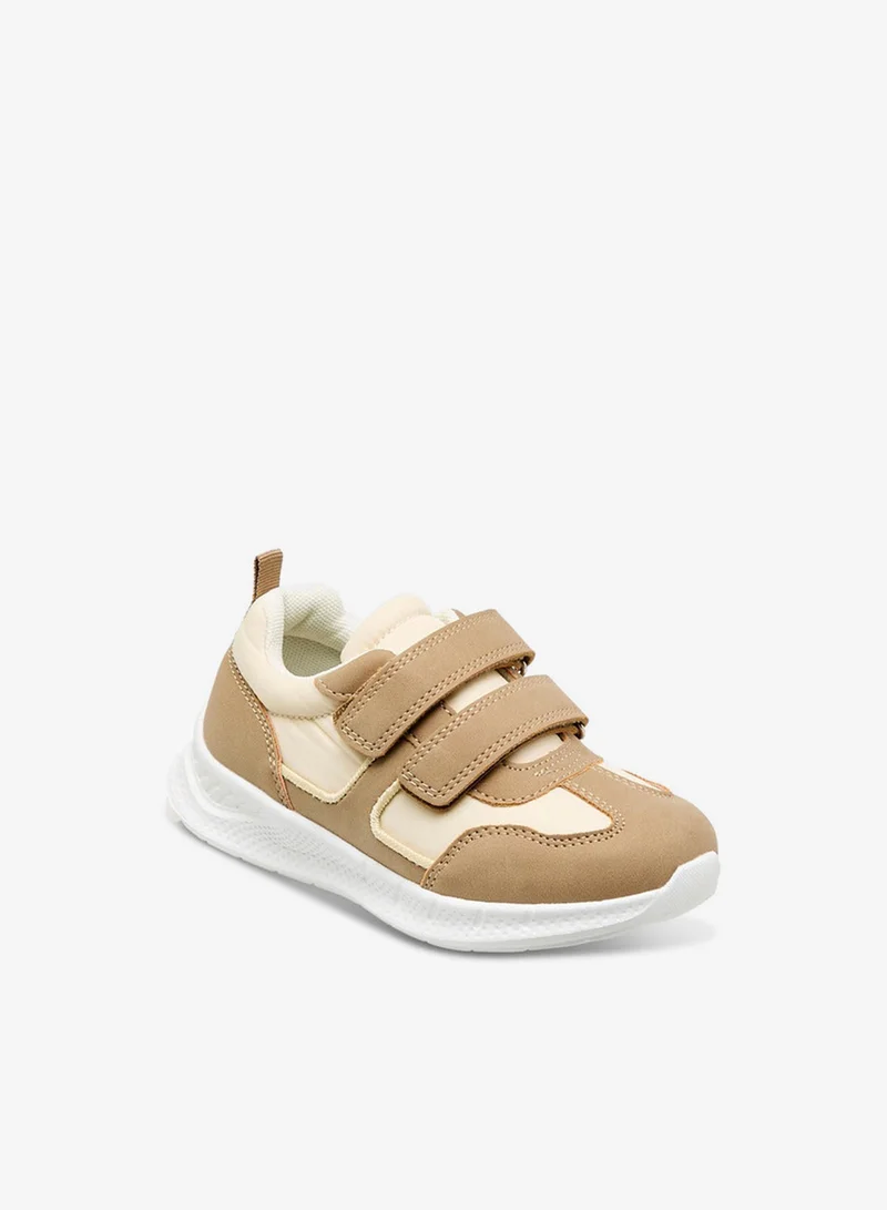 JUNIORS Panelled Sneakers with Hook and Loop Closure