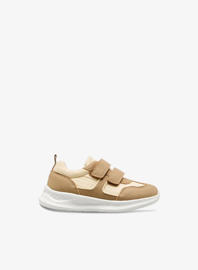 JUNIORS Panelled Sneakers with Hook and Loop Closure