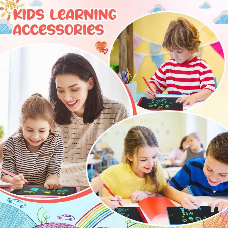 Zhehao 12 Pack LCD Writing Pad for Kids 10 Inch Erasable Doodle Boards Electronic Drawing Pads Colorful Reusable Painting Tablets Bulk Educational Learning Gifts for Christmas Boys Girls Party Favors - Image 5