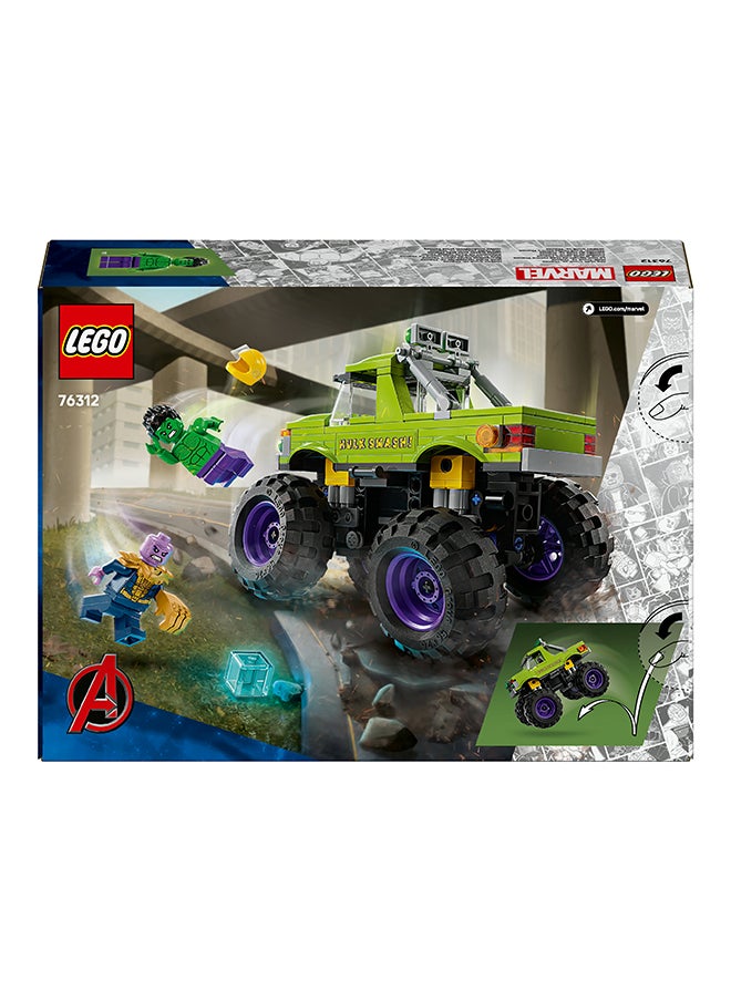 LEGO LEGO Marvel The Hulk Truck vs. Thanos - Super Hero Building Toy with a Monster Truck plus 2 Minifigures & Accessories incl. an Infinity Gauntlet - Collectible Set for 7+ Year Old Boys & Girls - 76312 (229 pieces)  - Image 3