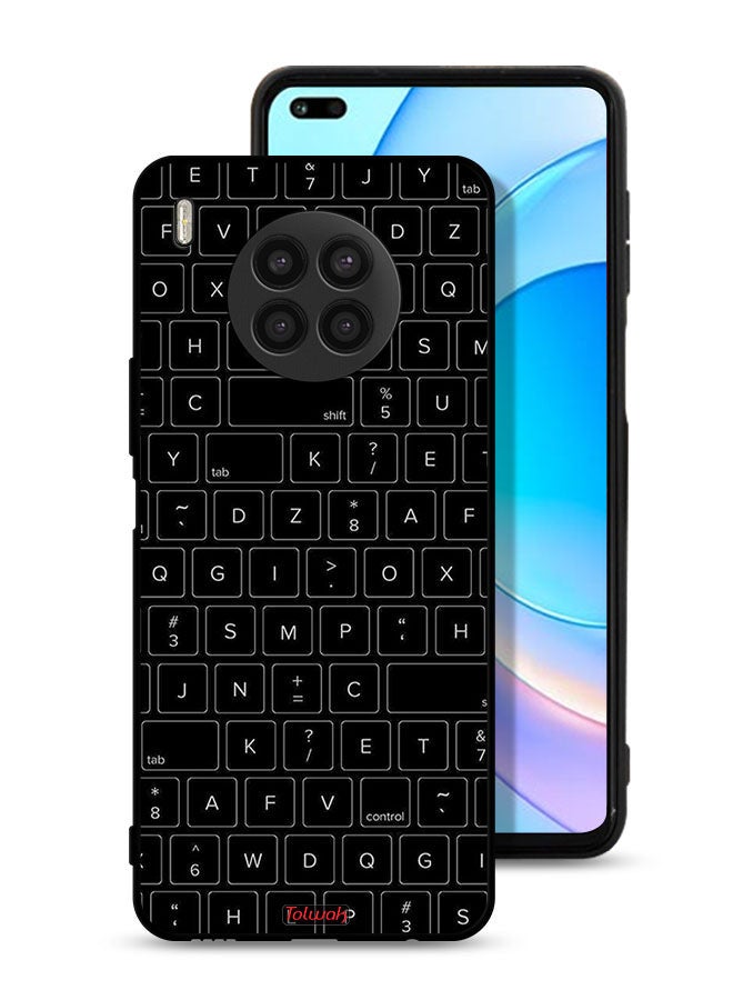 Tolwak غطاء واقي لهاتف هواوي نوفا 8i بنمط مفاتيح لوحة مفاتيح عشوائية - Image 1