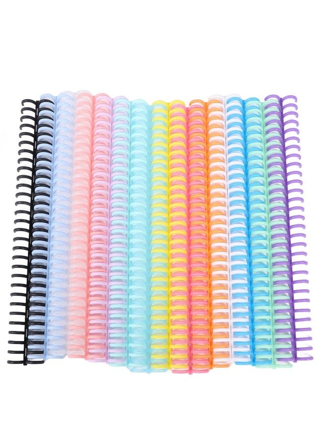 Asixxsix 14 Pcs Plastic Binding Combs, 14 Colors Comb Binding Spines, Ring Plastic Combs and Spines for Teacher Student Document Notebook File Making, for A4 B5 A5 - Image 1