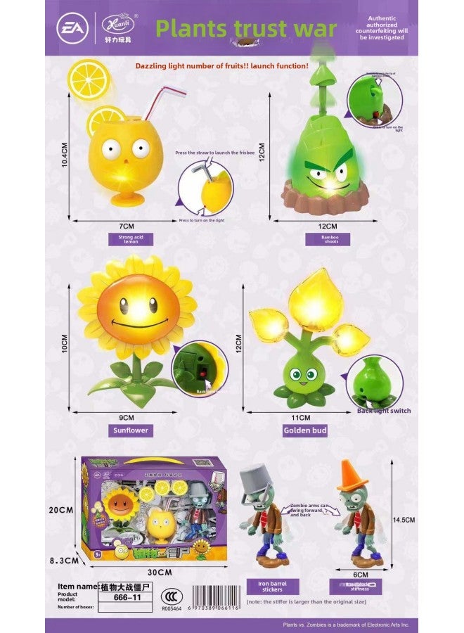 Xuanli Plants Vs. Zombies Toys Simulation Zombie Sound Effect Launch Cannonball 666-7 Wholesale-Specifications:666-14 Watermelon Trousers Set - Image 2