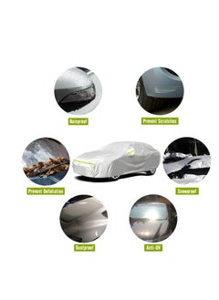 ZUIHAO Universal Fit SUV Cover Fits Vehicles 188-198 Inches in Length 5-Layer Heavy Duty Material Reflective Strip Design Comprehensive Protection  - Image 4