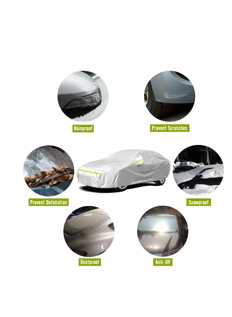 ZUIHAO Universal Fit SUV Cover Fits Vehicles 188-198 Inches in Length 5-Layer Heavy Duty Material Reflective Strip Design Comprehensive Protection  - Image 4
