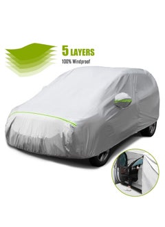 ZUIHAO Universal Fit SUV Cover Fits Vehicles 188-198 Inches in Length 5-Layer Heavy Duty Material Reflective Strip Design Comprehensive Protection  - Image 3