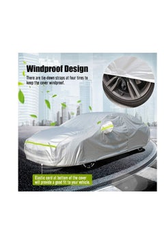 ZUIHAO Universal Fit SUV Cover Fits Vehicles 188-198 Inches in Length 5-Layer Heavy Duty Material Reflective Strip Design Comprehensive Protection  - Image 2