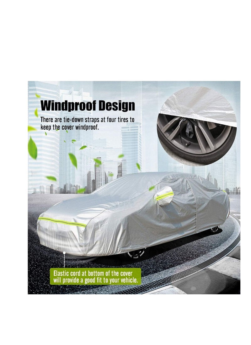 ZUIHAO Universal Fit SUV Cover Fits Vehicles 188-198 Inches in Length 5-Layer Heavy Duty Material Reflective Strip Design Comprehensive Protection  - Image 2