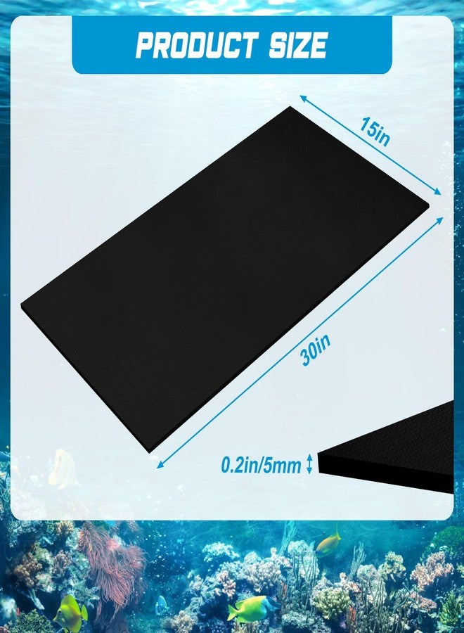 Liveek 30 x 15 x 0.2 Inches Aquarium Leveling Mat Set, Liveek Waterproof Fish Tank Pad with Scissors & Measuring Tape, Black Easy to Cut Neoprene Mat for Under Tank - Image 2