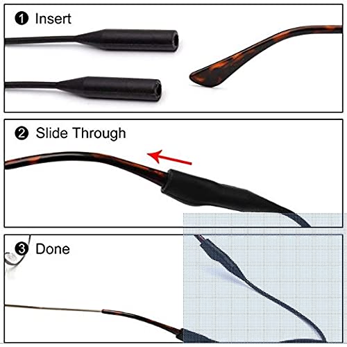 ADD GEAR 53cm Adjustable Glasses Strap Neck Cord Sports Eye Glasses Band- Black - Image 2