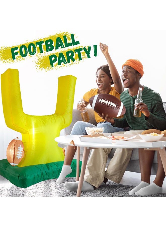 Cextoga Football Party Decor Inflatable Football Goal Post Decoration,Football Birthday Outdoor Decorations Blow Up Football Goal Post for Tailgate Decorations Game Day - Image 3