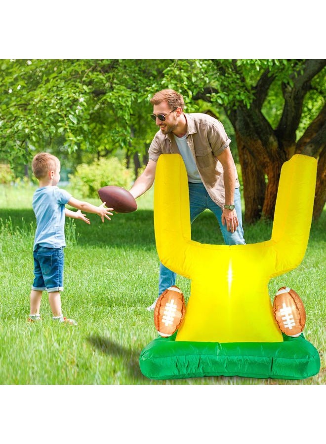 Cextoga Football Party Decor Inflatable Football Goal Post Decoration,Football Birthday Outdoor Decorations Blow Up Football Goal Post for Tailgate Decorations Game Day - Image 2