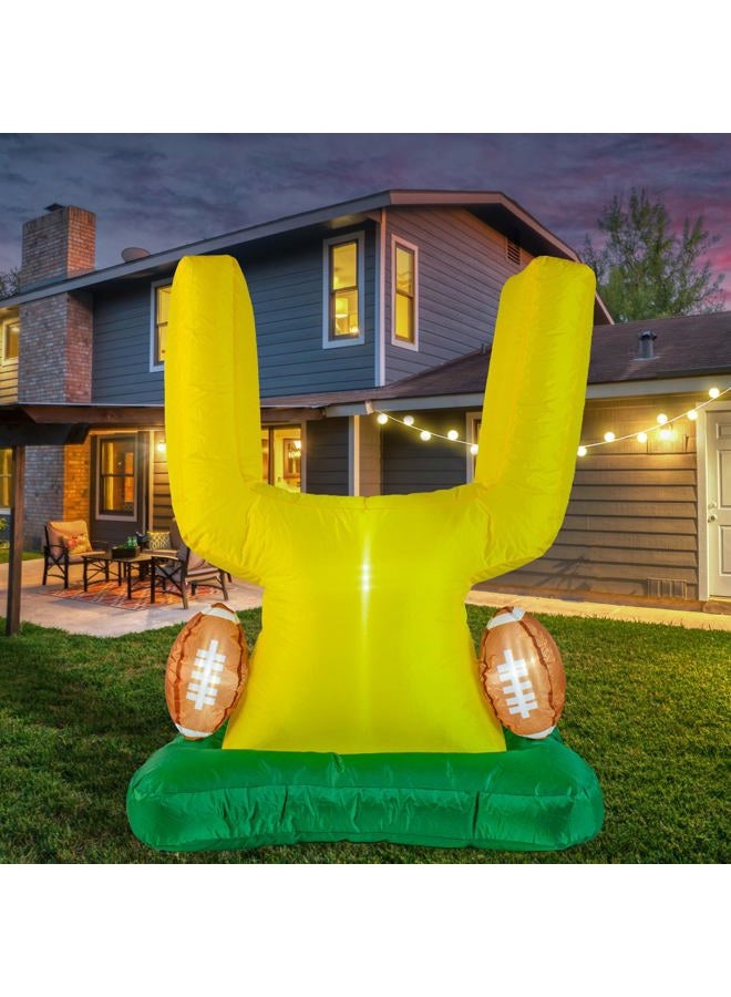 Cextoga Football Party Decor Inflatable Football Goal Post Decoration,Football Birthday Outdoor Decorations Blow Up Football Goal Post for Tailgate Decorations Game Day - Image 1