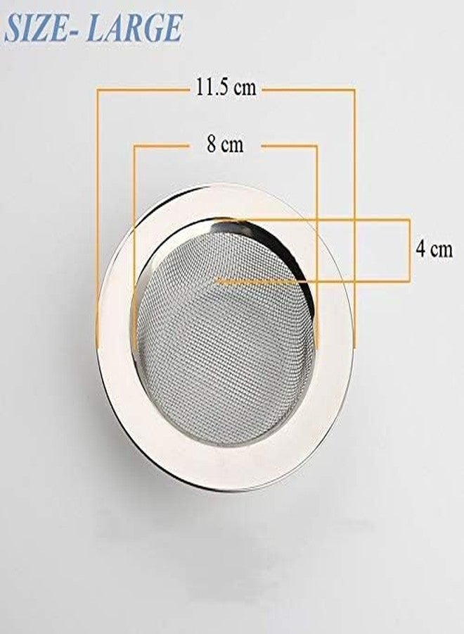KitchenFest® Stainless Steel Strainer Kitchen Drain Basin Basket Filter Stopper Drainer Sink Jali, 11.5 cm (1 pcs) - Image 2