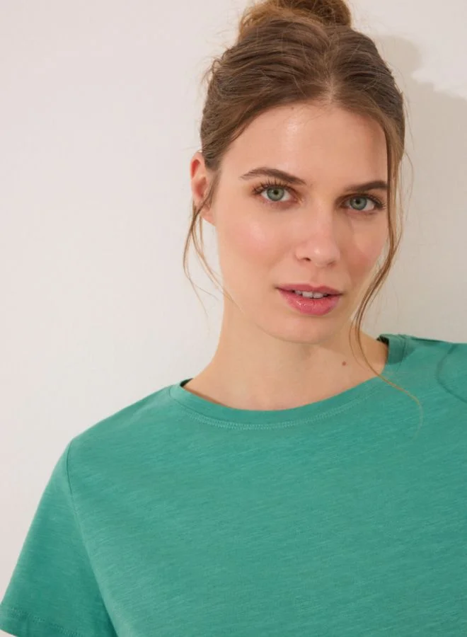 women'secret Green short sleeve T-shirt