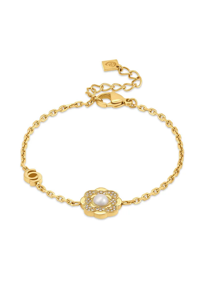 شيروتي 1881 Jasmine Gold Flower Motif Bracelet for Women