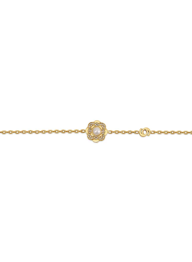 شيروتي 1881 Jasmine Gold Flower Motif Bracelet for Women
