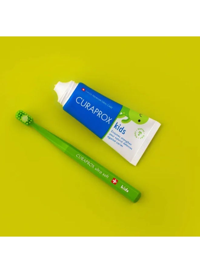 CURAPROX Kids Mint Flavour Toothpaste Fresh Mint Flavor For Children 6+ Enriched With Fluoride Gentle On Teeth Isls Free & Microplastic Free Formula 60 ML - Image 4