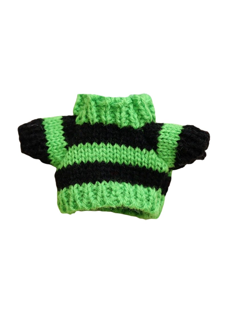 5cm Mini Doll Knit Sweater Dress Accessories 17#green and black stripes 