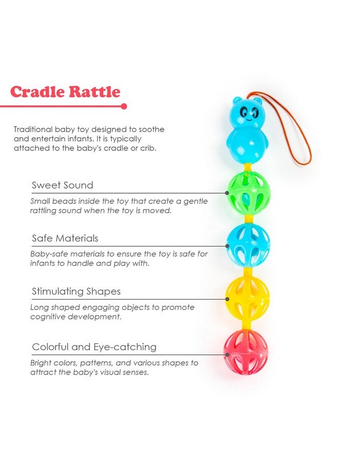 Ratna's Cradle Rattle with Rattling Sound Upon Shaking | Safe & Non Toxic Hanging Rattle Toy Multicolor for Infants & New Born Babies - Image 3