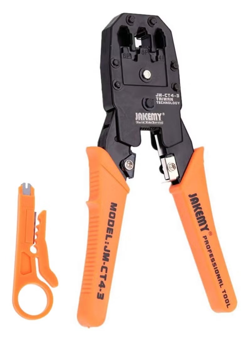 Reacon أدوات الضغط الشبكي CT4-1 - كماشة متعددة الوظائف للأسلاك 6P/8P، للقطع والعزل - Image 1