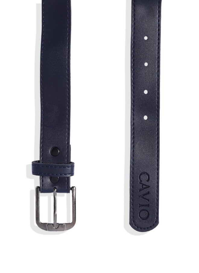 CAVIO Boys Navy Blue Comfort Trousers with Belt - Image 5