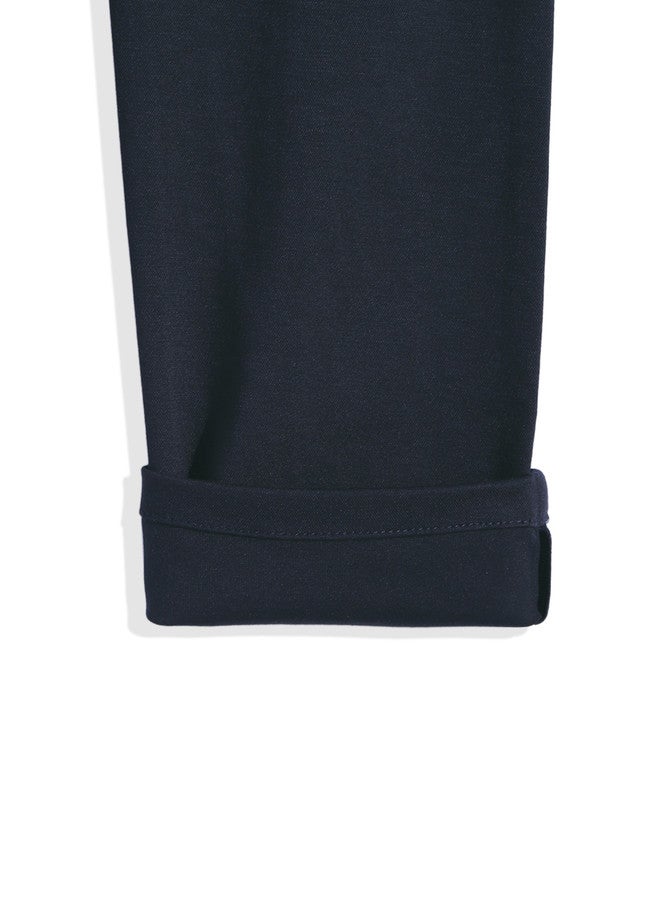 CAVIO Boys Navy Blue Comfort Trousers with Belt - Image 4