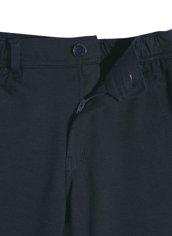 CAVIO Boys Navy Blue Comfort Trousers with Belt - Image 3
