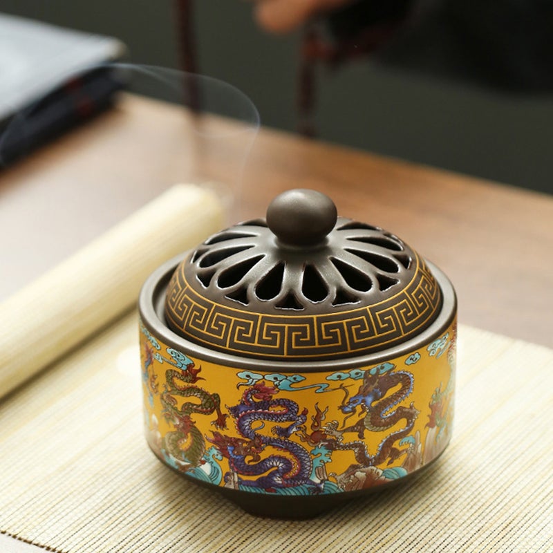 1pc Decorative Incense Holder Desktop Incense Burner Ornament Incense Container - Image 1