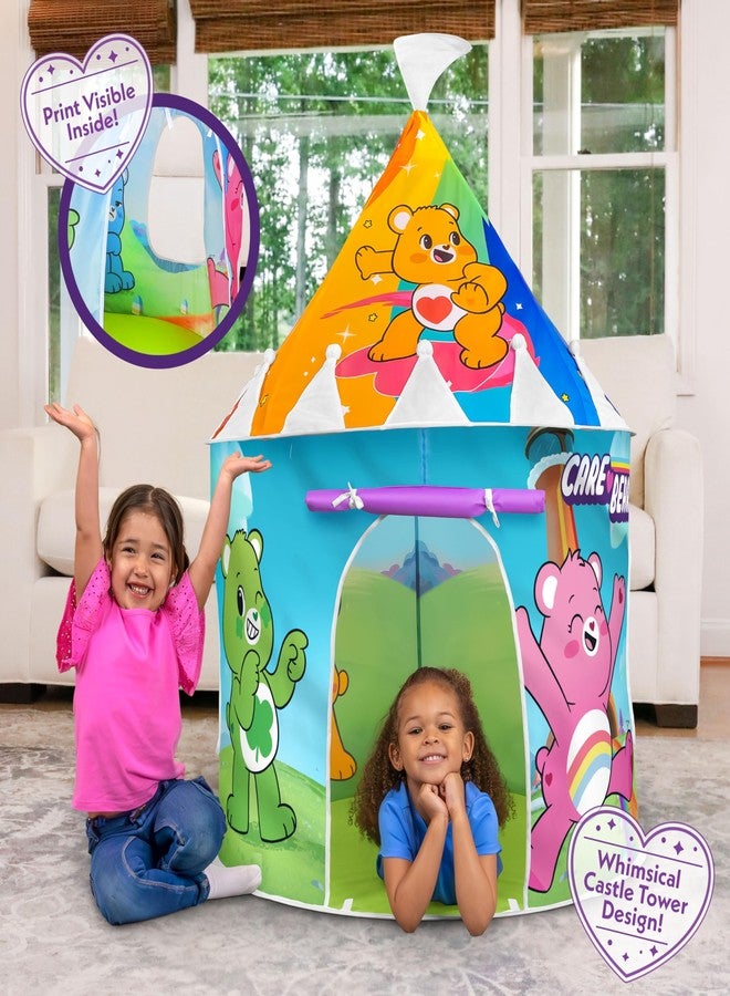 Care Bears Castle Tower Pop-Up Tent for Kids, Indoor & Outdoor Playhouse with Colorful Graphics & Roll-Up Door, Easy Setup & Foldable Design, Imaginative Play for Toddlers & Children, 2+ - Image 2