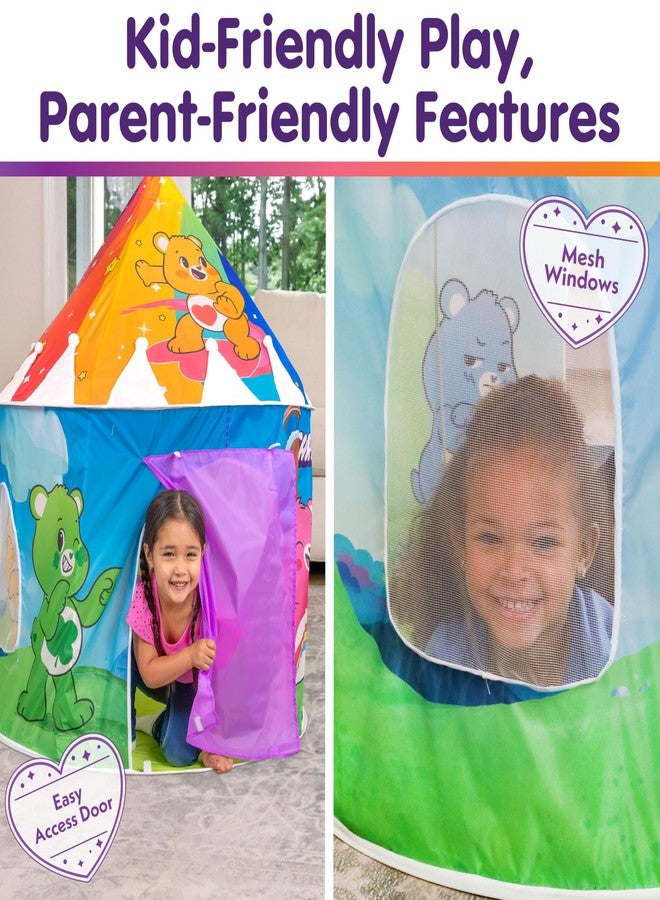 Care Bears Castle Tower Pop-Up Tent for Kids, Indoor & Outdoor Playhouse with Colorful Graphics & Roll-Up Door, Easy Setup & Foldable Design, Imaginative Play for Toddlers & Children, 2+ - Image 3
