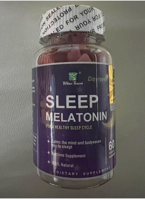 Melatonin Fast Dissolve 60 VEGAN  GUMMIES Nighttime Sleep Aid Natural Berry Flavor Vegan Non-GMO Gluten-Free