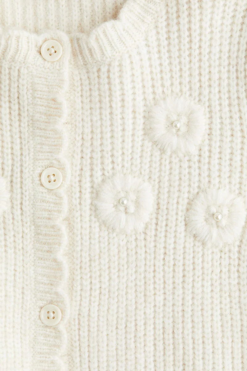 H&M Embroidery-detail knitted cardigan
