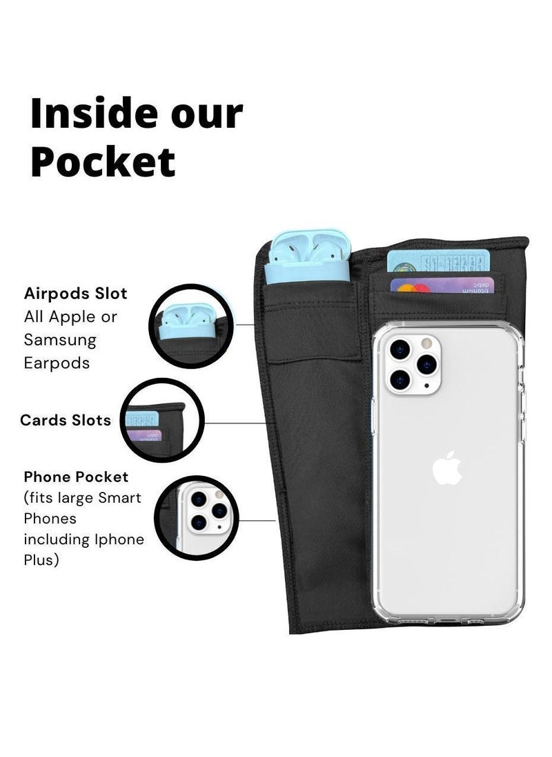 Moveletix Plus Size Women's High Waisted Leggings Pocket Card Airpod slot - Image 2