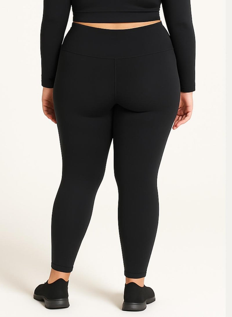 Moveletix Plus Size Women's High Waisted Leggings Pocket Card Airpod slot - Image 4