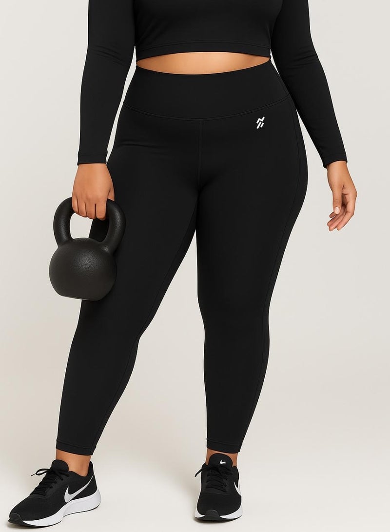 Moveletix Plus Size Women's High Waisted Leggings Pocket Card Airpod slot - Image 3