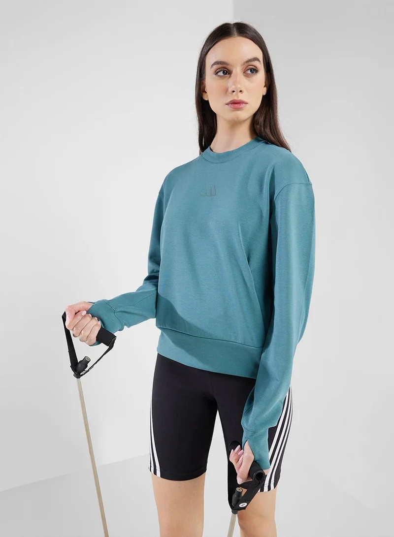 Adidas D4T Workout Warm Up Crew Neck