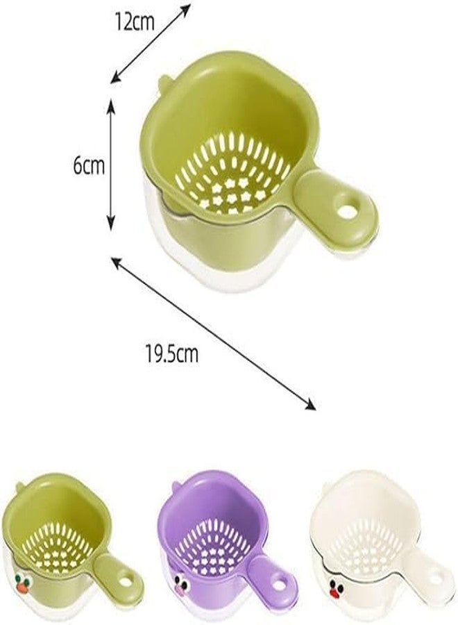 CRADIAX Dual-Layer Draining Basket with Handle, Fruit Strainer Dual-Layer Veggie Colander Draining Basket with Handle Watermelon Bowl with Strainer for Mini Berry Tomato Grape Washer (Pack of 2) - Image 3