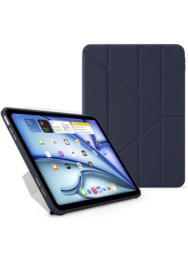 Pipetto Origami No1 for Apple iPad AIR 13 inch Case (2024) M2 Smart Cover with 5 in 1 Stand - Dark Blue - Image 1