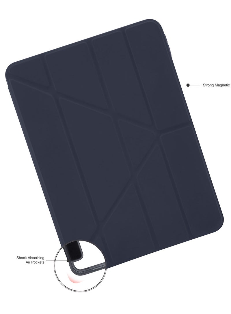 Pipetto Origami No1 for Apple iPad AIR 13 inch Case (2024) M2 Smart Cover with 5 in 1 Stand - Dark Blue - Image 4