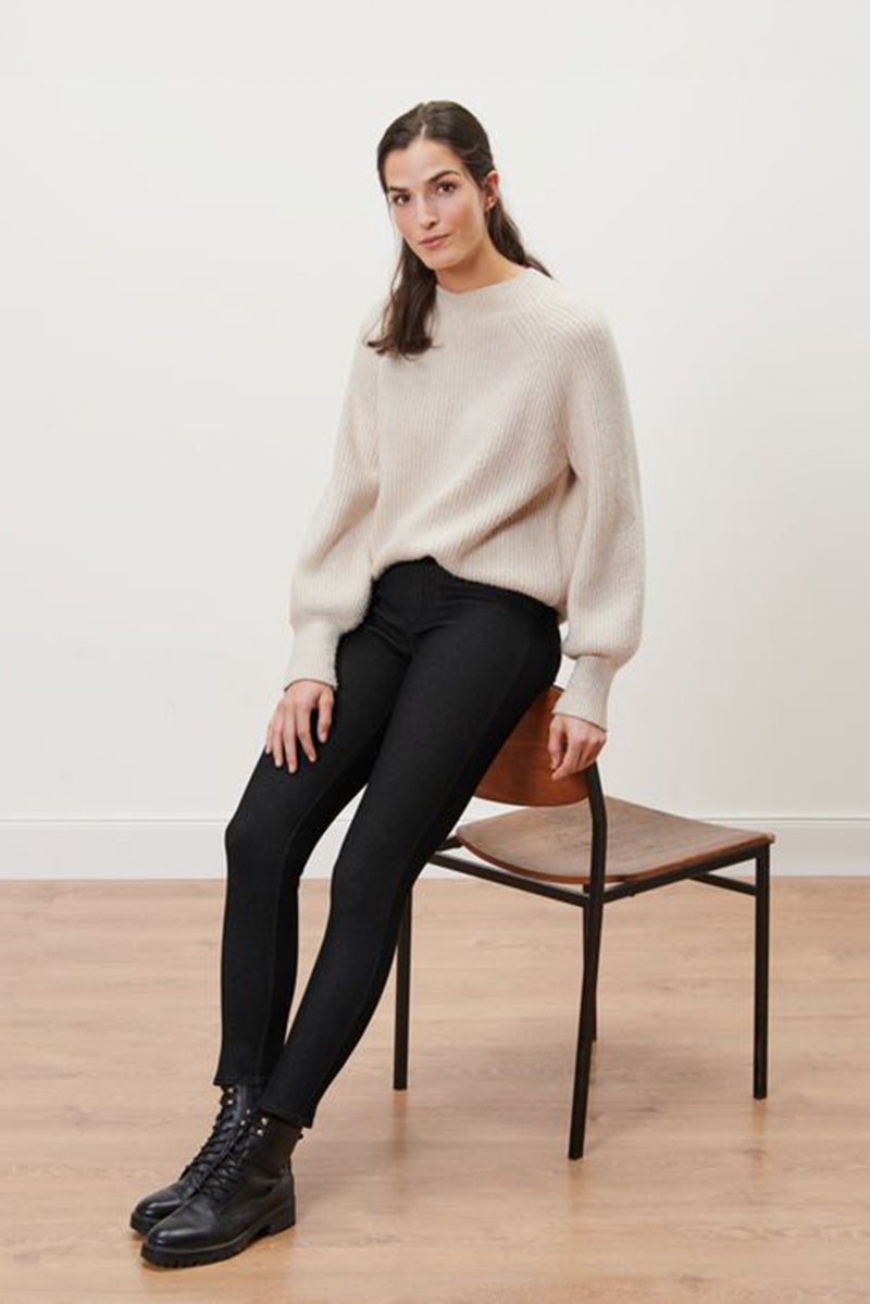 Tchibo ليجنز نسائية بطول كامل مع نسيج، أسود - Image 1