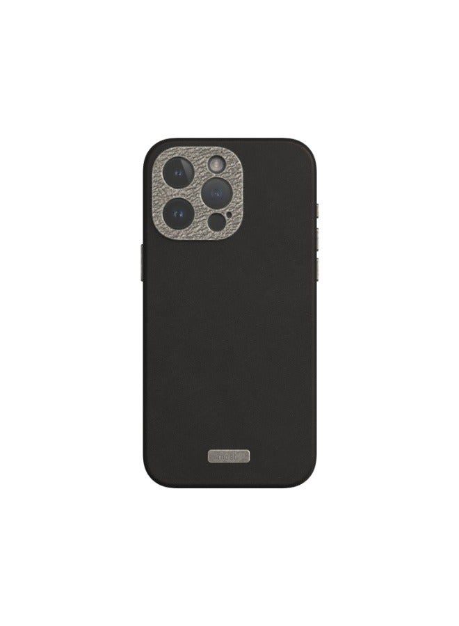 موشي جراب Napa Apple iPhone 15 Pro Max 2023 - غطاء جلدي صديق للبيئة، متوافق مع MagSafe، حماية من السقوط، إطار عدسة معدني، يدعم الشحن اللاسلكي - Image 1