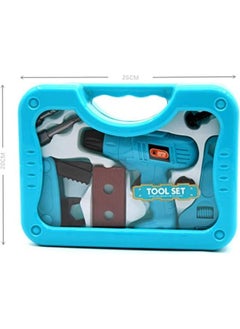 EASY FUTURE Kids Play Sets Children tool box Set boys Toys Pretend Play Including: screwdriver drill,saw, screws, nuts, bolts, drill bits, wrenches.  - Image 5