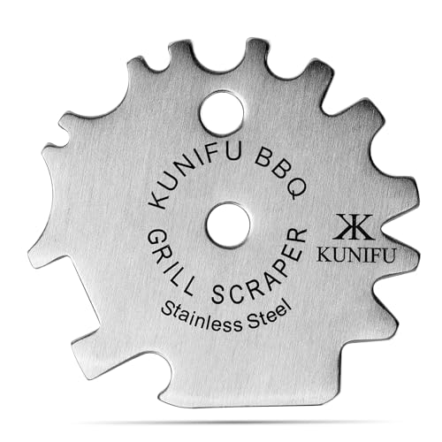 KUNIFU BBQ Grill Scraper, Stocking Stuffers, Bristle-Free for Griddle, Kitchen Gadgets Cleaner, Camping Accessories, Ideal Gifts for Christmas, for Men, Dad, Husband, Boyfriend, Fathers Day - Image 1