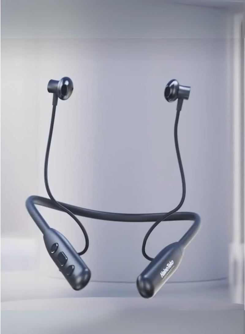 Haino Teko Germany HN40 Bluetooth Neckband Earphones with Clear Mic & 40H Battery Life – Black - Image 5