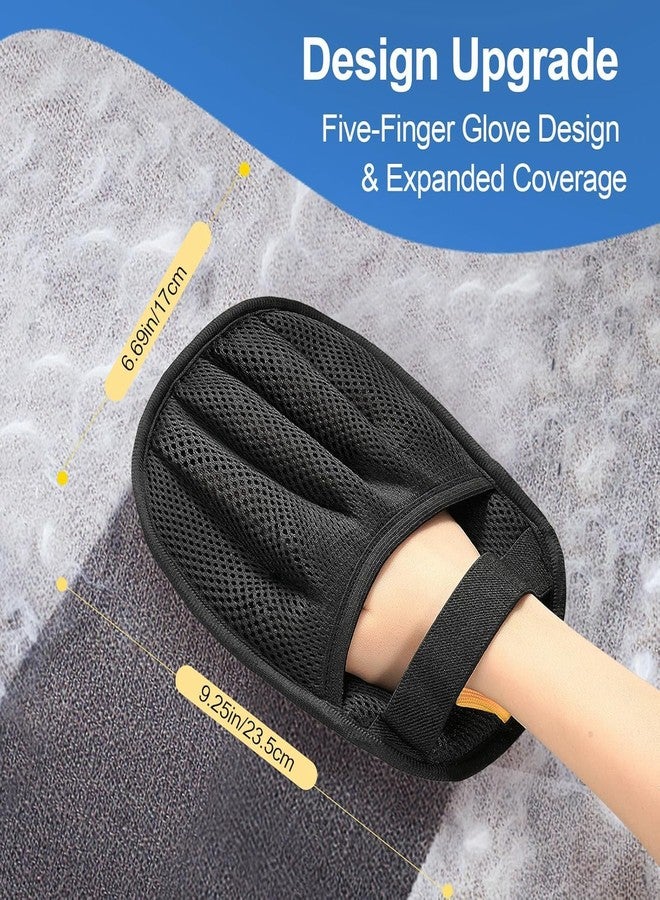 Lyrovo Pet Hair Removal Glove for Cats & Dogs, Upgraded Five-Finger Electrostatic Pet Hair Glove, Reusable Magic Brush Pet Hair Remover Tool for Laundry, Couch, Carpet, Car Seat - Image 2