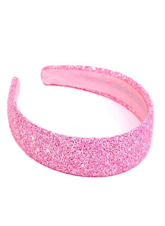 Huachi Glitter Headbands for Women Non Slip Fancy Headband, Sparkle Headbands Cute Head Band for Hair, Hair Accessories for Birthday Party Favors, Christmas Pink Sequin Headband - Image 2