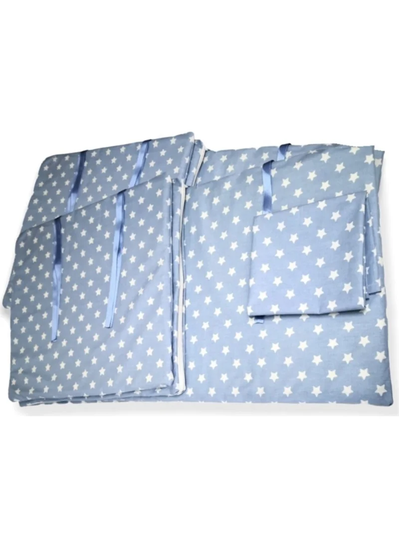 Bebek Özel Baby Special Baby/kid Crib Edge Protection 80X180 For Crib (4 Pieces) Blue Star