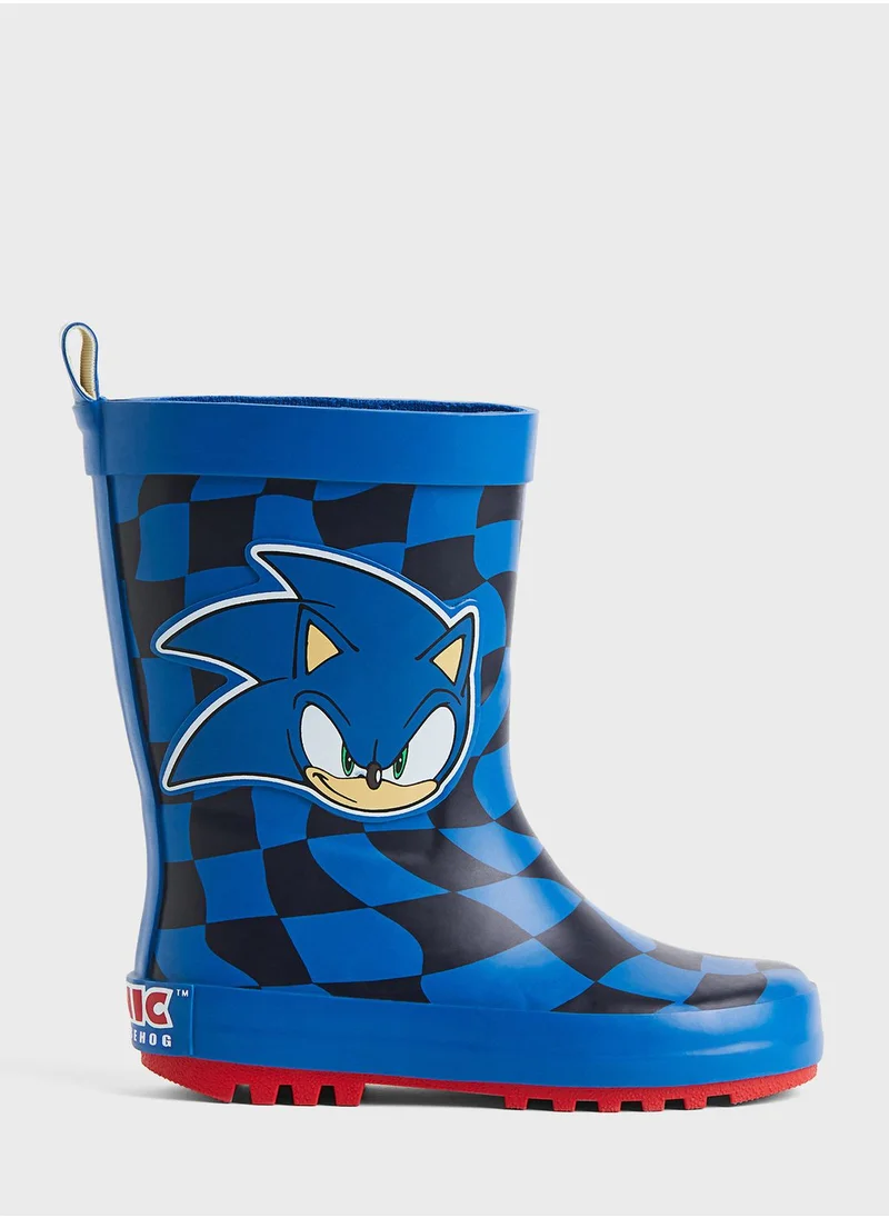 H&M Kids Sonic Print Wellington Boots